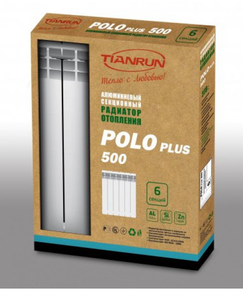 Алюминиевые радиаторы Polo plus 500 (Tianrun) - фото №3, в окне
