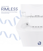 Унитаз Qtap Presto Quadro QT24221215AW Rimless с сиденьем Slim Duroplast / Soft-close / Quick Release  - фото №3, в окне, миниатюра