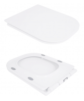 Унитаз Qtap Presto Quadro QT24221215AW Rimless с сиденьем Slim Duroplast / Soft-close / Quick Release  - фото №3, в окне, миниатюра
