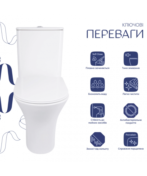 Унитаз Qtap Presto QT24221217AW Rimless с сиденьем Slim Duroplast / Soft-close / Quick Release  - фото №3, в окне