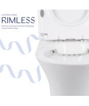 Унитаз Qtap Presto QT24221217AW Rimless с сиденьем Slim Duroplast / Soft-close / Quick Release  - фото №3, в окне, миниатюра