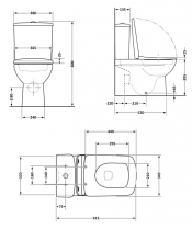 Унитаз Qtap Aries QT03228302W Rimless с сиденьем Slim Duroplast / Soft-close / Quick Release  - фото №3, в окне, миниатюра
