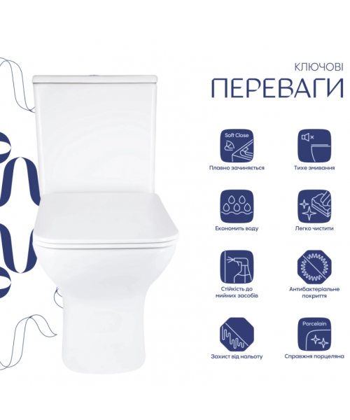 Унитаз Qtap Aries QT03228302W Rimless с сиденьем Slim Duroplast / Soft-close / Quick Release  - фото №3, в окне