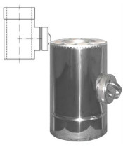 Ревизия с теплоизоляцией нерж/нерж для дымохода AISI 304 (0,5 мм)