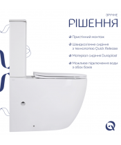 Унитаз Qtap Robin New QT13226083AW Ultra Quiet с сиденьем Slim Duroplast / Soft-close / Quick Release  - фото №3