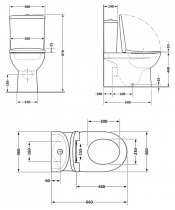 Унитаз Qtap Robin QT13226083AMB Ultra Quiet с сиденьем Slim Duroplast / Soft-close / Quick Release  - фото №3, в окне, миниатюра
