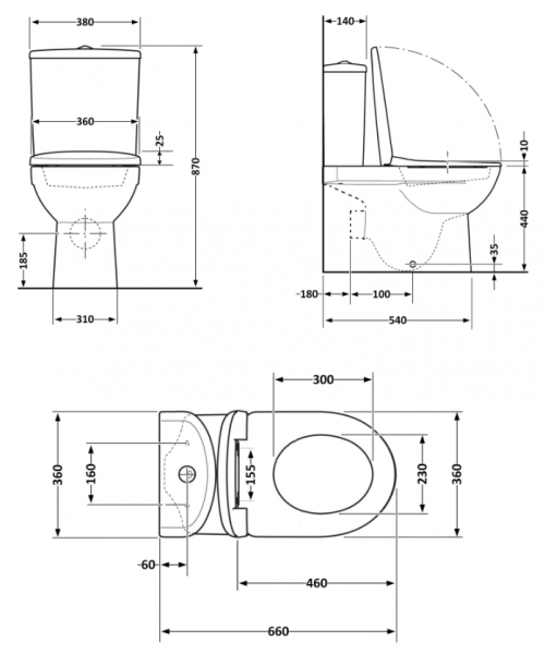 Унитаз Qtap Robin QT13226083AMB Ultra Quiet с сиденьем Slim Duroplast / Soft-close / Quick Release  - фото №3, в окне