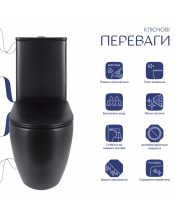 Унитаз Qtap Robin QT13226083AMB Ultra Quiet с сиденьем Slim Duroplast / Soft-close / Quick Release  - фото №3, в окне, миниатюра