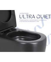 Унитаз Qtap Robin QT13226083AMB Ultra Quiet с сиденьем Slim Duroplast / Soft-close / Quick Release  - фото №3, в окне, миниатюра