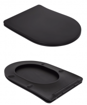 Унитаз Qtap Robin QT13226083AMB Ultra Quiet с сиденьем Slim Duroplast / Soft-close / Quick Release  - фото №2