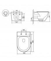 Унитаз Qtap Robin New QT13332381АSMB Ultra Quiet с сиденьем Slim Duroplast / Soft-close / Quick Release - фото №3, в окне, миниатюра
