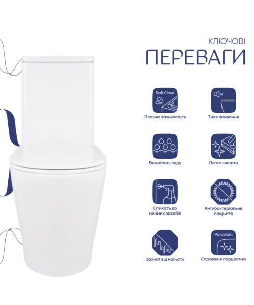 Унитаз Qtap Scorpio QT14222125AUQW Ultra Quiet с сиденьем Slim Duroplast / Soft-close / Quick Release  - фото №3, в окне
