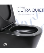 Унитаз Qtap Scorpio QT14226088AMB Ultra Quiet с сиденьем Slim Duroplast / Soft-close / Quick Release  - фото №3, в окне, миниатюра