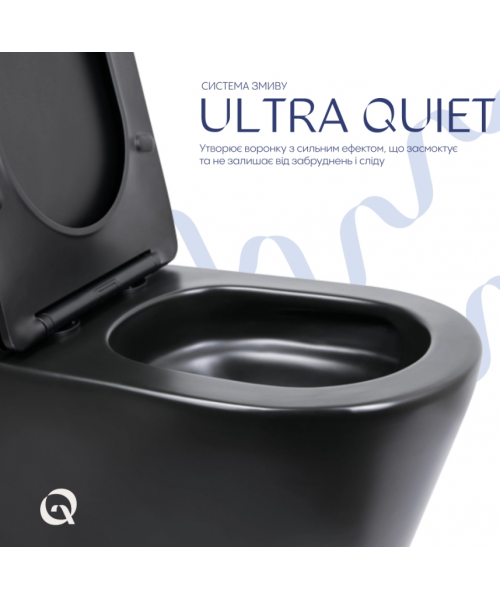 Унитаз Qtap Scorpio QT14226088AMB Ultra Quiet с сиденьем Slim Duroplast / Soft-close / Quick Release  - фото №3, в окне