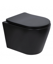 Унитаз Qtap Scorpio QT14332380AMB Ultra Quiet с сиденьем Slim Duroplast / Soft-close / Quick Release