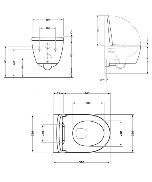 Унитаз Qtap Scorpio QT14332380AMB Ultra Quiet с сиденьем Slim Duroplast / Soft-close / Quick Release - фото №3, в окне