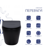 Унитаз Qtap Scorpio QT14332380AMB Ultra Quiet с сиденьем Slim Duroplast / Soft-close / Quick Release - фото №3, в окне, миниатюра