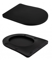Унитаз Qtap Scorpio QT14332380AMB Ultra Quiet с сиденьем Slim Duroplast / Soft-close / Quick Release - фото №3, в окне, миниатюра