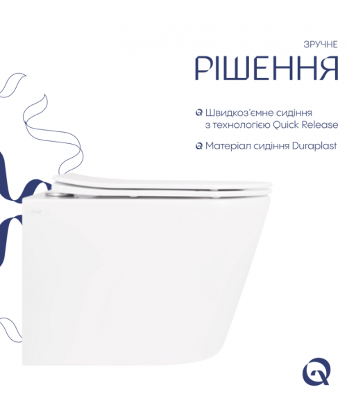 Унитаз Qtap Scorpio QT14332380AW Ultra Quiet с сиденьем Slim Duroplast / Soft-close / Quick Release - фото №3, в окне