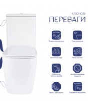 Унитаз Qtap Stenava QT27228303W Rimless с сиденьем Slim Duroplast / Soft-close / Quick Release  - фото №3, в окне, миниатюра