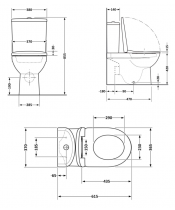 Унитаз Qtap Swan QT15222179W Rimless с сиденьем Slim Duroplast / Soft-close / Quick Release  - фото №3, в окне, миниатюра