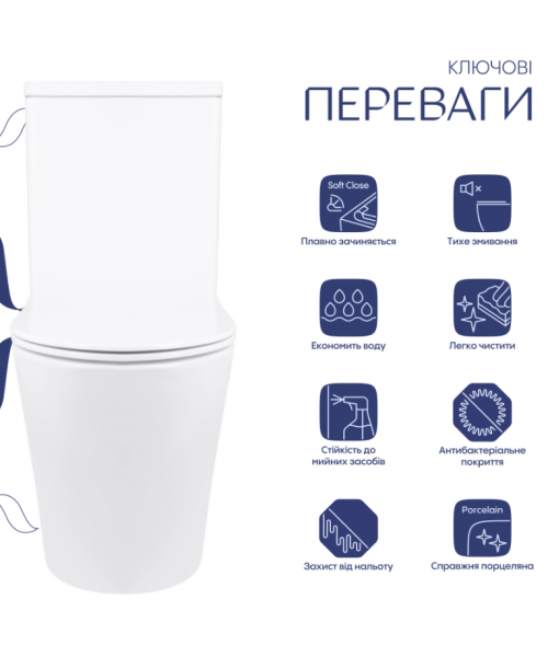 Унитаз Qtap Swan QT15222179W Rimless с сиденьем Slim Duroplast / Soft-close / Quick Release  - фото №3, в окне