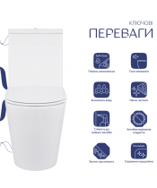 Унитаз Qtap Swan QT16222182TW Ultra Quiet с сиденьем Slim Duroplast / Soft-close / Quick Release  - фото №3, в окне, миниатюра