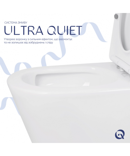 Унитаз Qtap Swan QT16222182TW Ultra Quiet с сиденьем Slim Duroplast / Soft-close / Quick Release  - фото №3, в окне