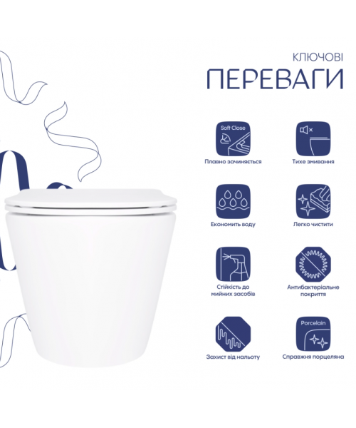 Унитаз Qtap Swan QT16335179W Ultra Quiet с сиденьем Slim Duroplast / Soft-close / Quick Release - фото №3, в окне