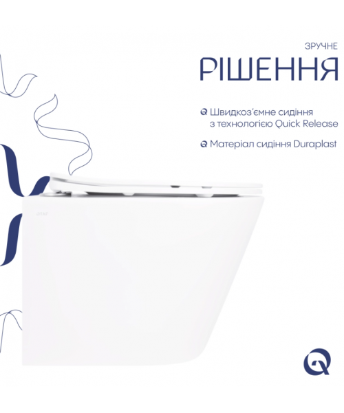 Унитаз Qtap Swan QT16335179W Ultra Quiet с сиденьем Slim Duroplast / Soft-close / Quick Release - фото №3, в окне