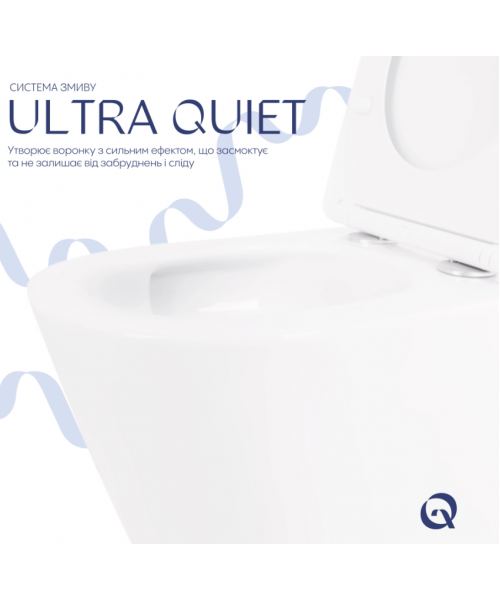 Унитаз Qtap Swan QT16335179W Ultra Quiet с сиденьем Slim Duroplast / Soft-close / Quick Release - фото №3, в окне