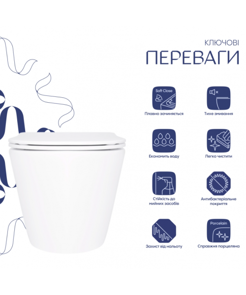 Унитаз Qtap Swan QT16335180W Ultra Quiet с сиденьем Slim Duroplast / Soft-close / Quick Release - фото №3, в окне