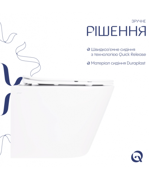 Унитаз Qtap Swan QT16335180W Ultra Quiet с сиденьем Slim Duroplast / Soft-close / Quick Release - фото №3, в окне