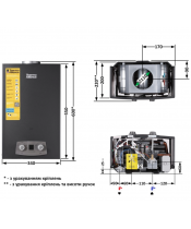 Газова колонка THERMO ALLIANCE JSD20-10NQB BLACK 10 Л EURO+ - фото №3, у вікні, мініатюра