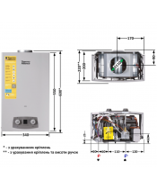 Газова колонка THERMO ALLIANCE JSD20-10NQB SILVER 10 Л EURO+ - фото №2