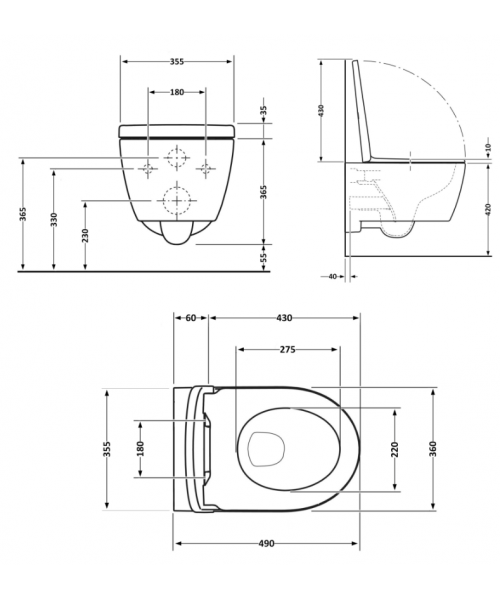 Унитаз Qtap Taurus QT2433084EUQMB Ultra Quiet с сиденьем Slim Duroplast / Soft-close / Quick Release - фото №3, в окне