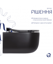 Унитаз Qtap Taurus QT2433084EUQMB Ultra Quiet с сиденьем Slim Duroplast / Soft-close / Quick Release - фото №3