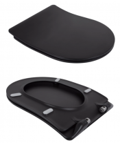 Унитаз Qtap Taurus QT2433084EUQMB Ultra Quiet с сиденьем Slim Duroplast / Soft-close / Quick Release - фото №3, в окне, миниатюра