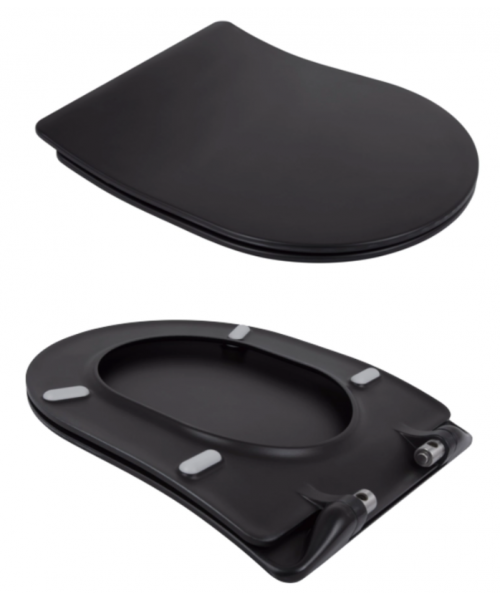 Унитаз Qtap Taurus QT2433084EUQMB Ultra Quiet с сиденьем Slim Duroplast / Soft-close / Quick Release - фото №3, в окне