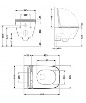 Унитаз Qtap Tern New QT17332303ASMB Ultra Quiet с сиденьем Slim Duroplast / Soft-close / Quick Release - фото №3, в окне, миниатюра
