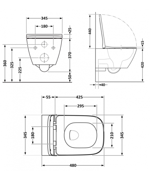 Унитаз Qtap Tern New QT17332303ASMB Ultra Quiet с сиденьем Slim Duroplast / Soft-close / Quick Release - фото №3, в окне
