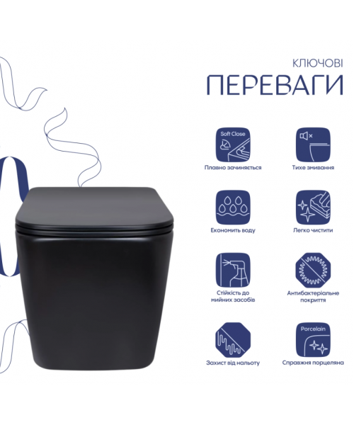 Унитаз Qtap Tern New QT17332303ASMB Ultra Quiet с сиденьем Slim Duroplast / Soft-close / Quick Release - фото №3, в окне