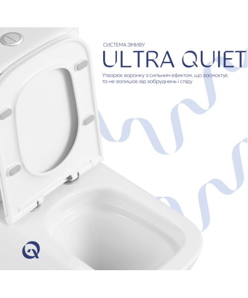 Унитаз Qtap Tern QT17222175AUQ1W Ultra Quiet с сиденьем Slim Duroplast / Soft-close / Quick Release  - фото №3, в окне