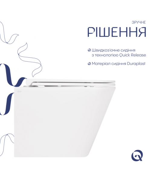 Унитаз Qtap Tern QT1733052ERW Rimless с сиденьем Slim Duroplast / Soft-close / Quick Release - фото №3, в окне