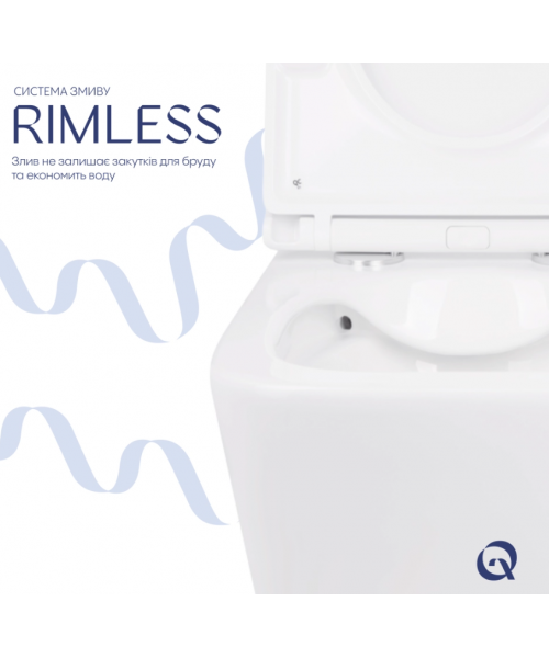 Унитаз Qtap Tern QT1733052ERW Rimless с сиденьем Slim Duroplast / Soft-close / Quick Release - фото №3, в окне