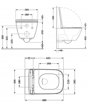 Унитаз Qtap Tern QT17332303ASW Ultra Quiet с сиденьем Slim Duroplast / Soft-close / Quick Release - фото №3, в окне, миниатюра