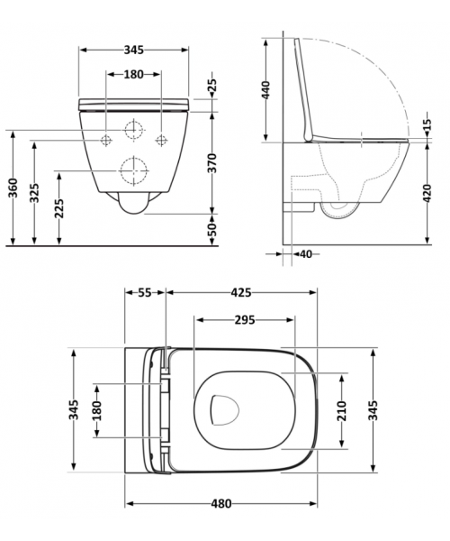 Унитаз Qtap Tern QT17332303ASW Ultra Quiet с сиденьем Slim Duroplast / Soft-close / Quick Release - фото №3, в окне