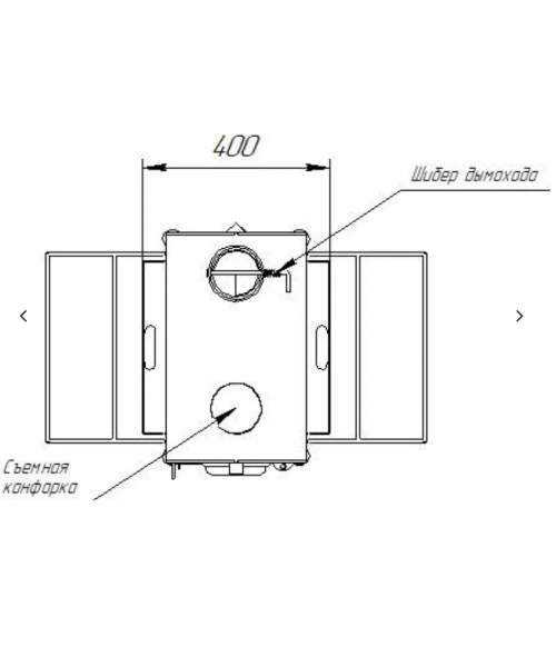 Печь-буржуйка Vesuvi Stefania 140 м3 - фото №3, в окне