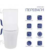 Унитаз Qtap Virgo QT18226092AW Ultra Quiet с сиденьем Slim Duroplast / Soft-close / Quick Release  - фото №3, в окне, миниатюра