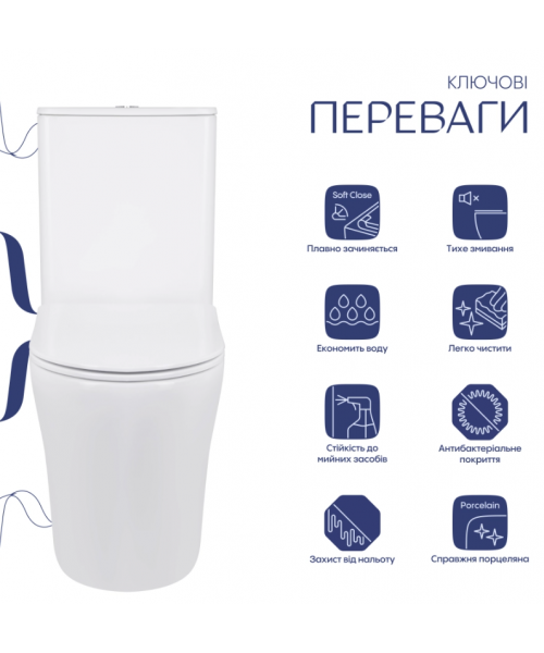 Унитаз Qtap Virgo QT18226092AW Ultra Quiet с сиденьем Slim Duroplast / Soft-close / Quick Release  - фото №3, в окне